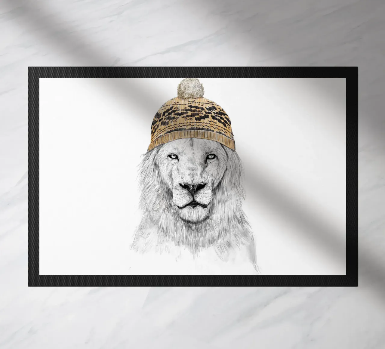 Winter is here doormat by Balazs Solti