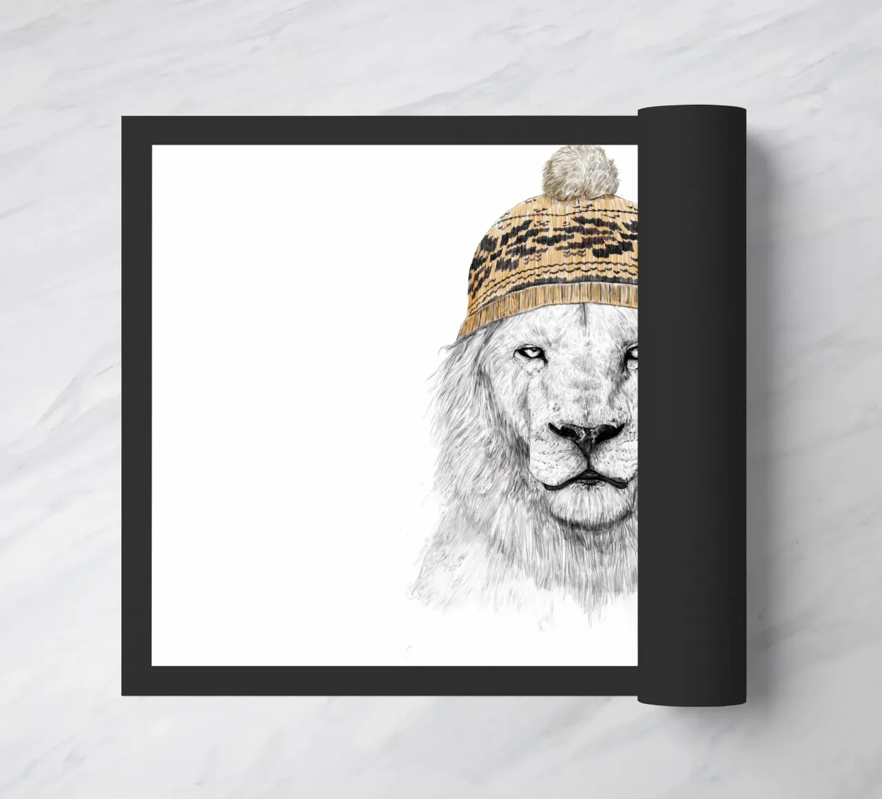 Winter is here doormat by Balazs Solti