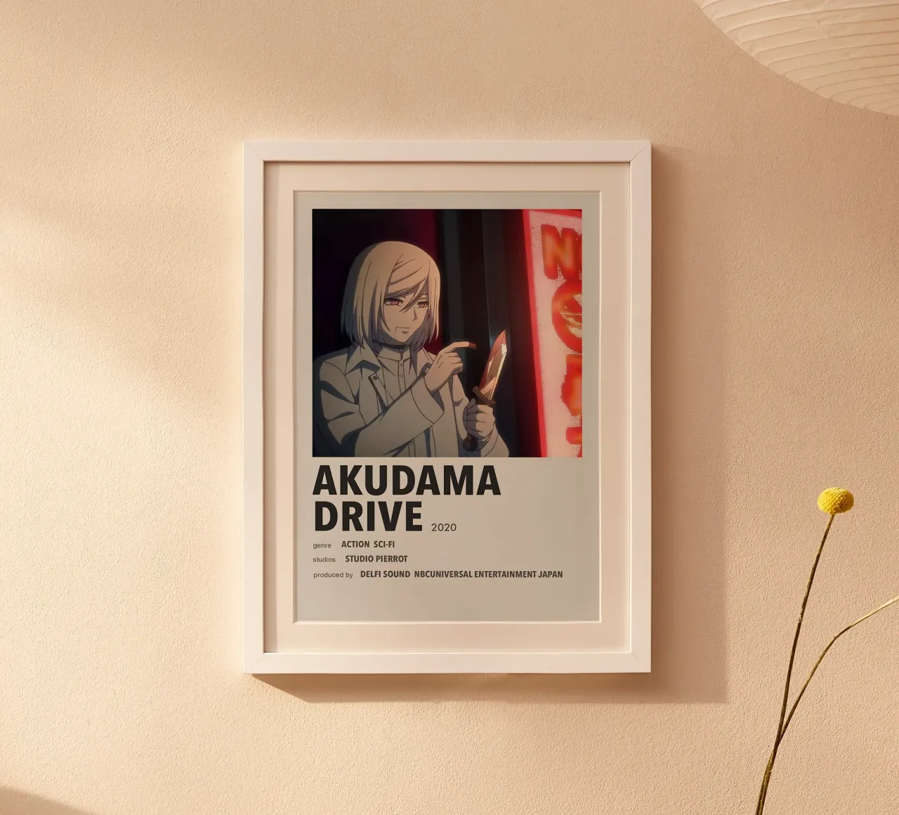 AKUDAMA DRIVE 2020 poster con telaio in plastica da Totoya