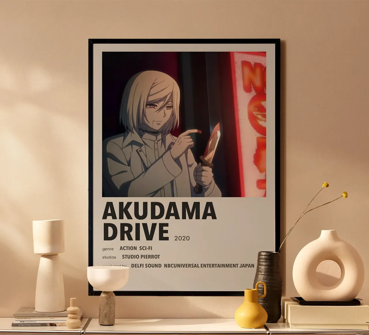 AKUDAMA DRIVE 2020 poster con telaio in plastica da Totoya