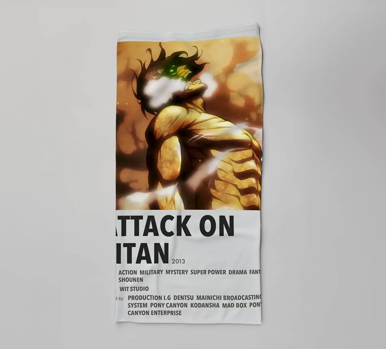 ATTACK ON TITAN 2018 asciugamano da bagno da Totoya