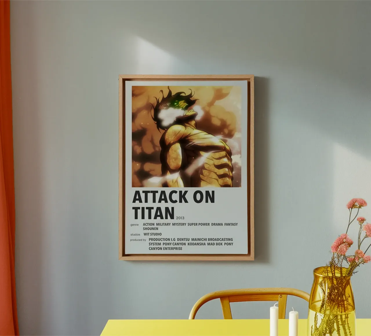 ATTACK ON TITAN 2018 tela con Cornice a cassetta da Totoya