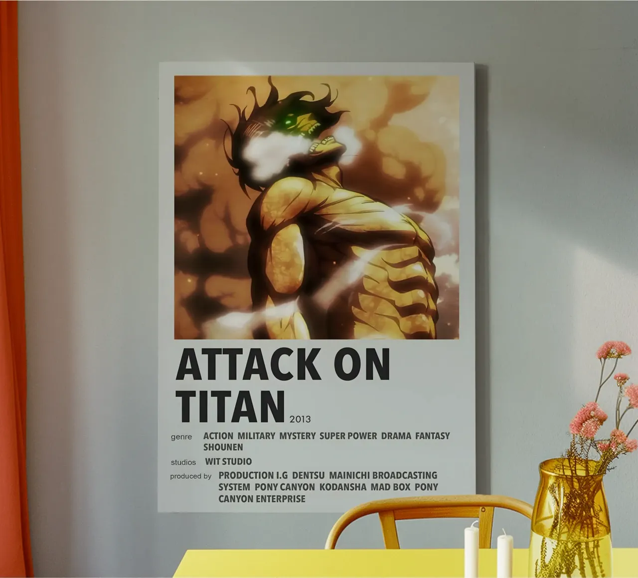 ATTACK ON TITAN 2018 tela con Cornice a cassetta da Totoya