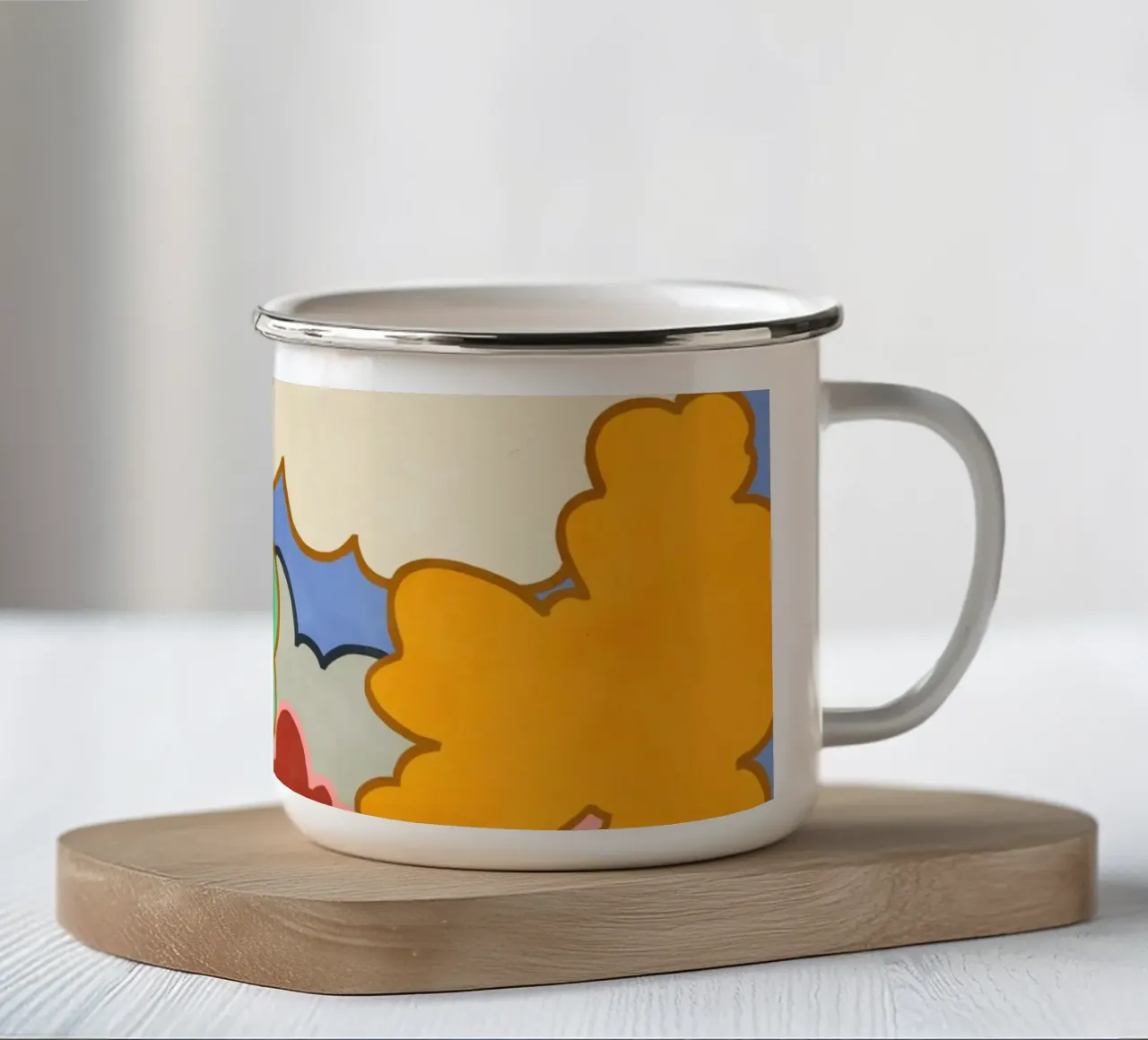 Bewolkte dromen emaille mok van Kintsugi99