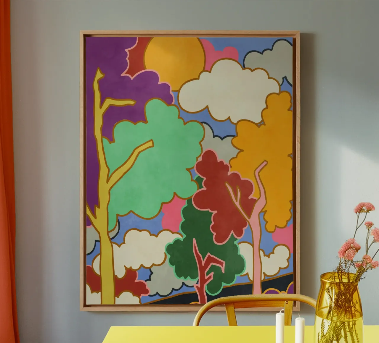 Cloudy Dreams canvas with Floater frame by Kintsugi99