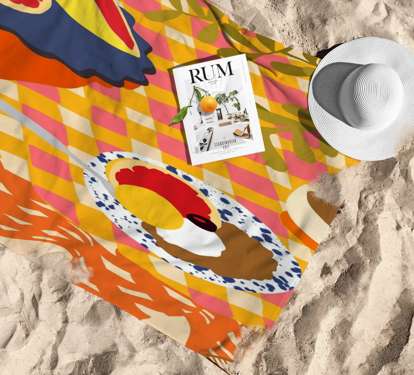 Fiori e Brunch telo mare da Kintsugi99