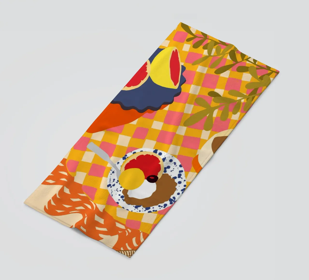 Fiori e Brunch telo mare da Kintsugi99