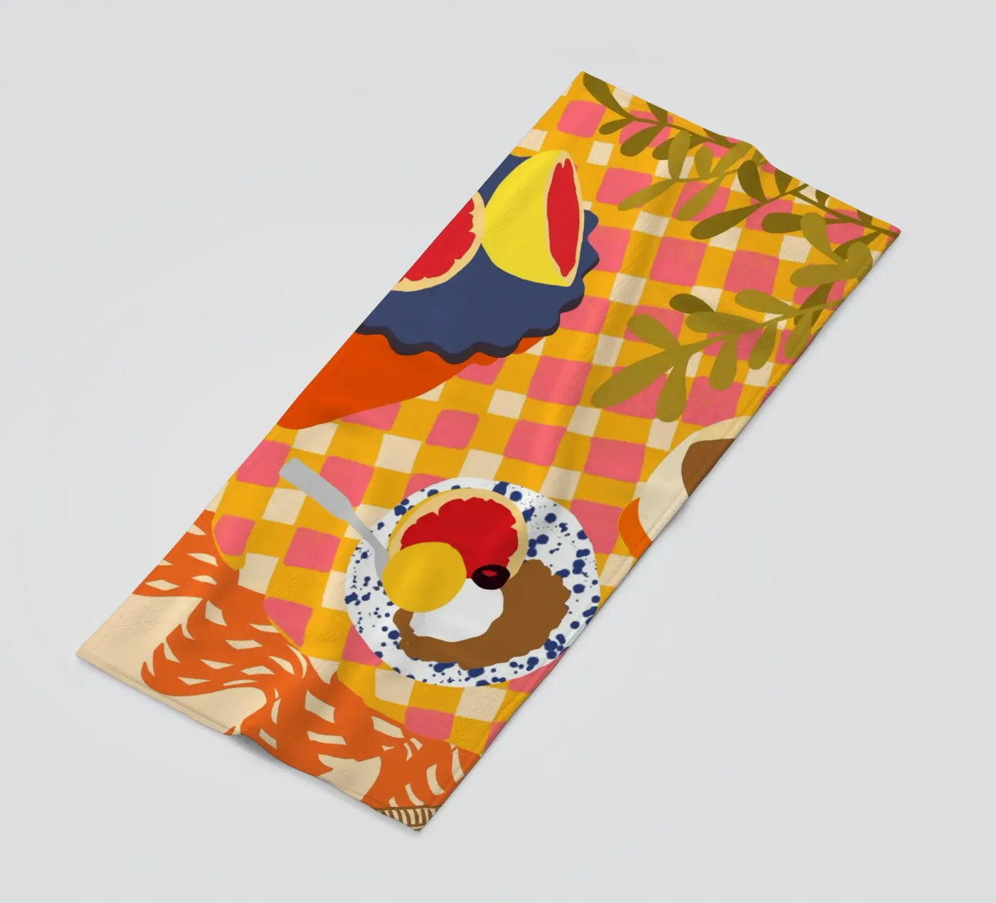 Fiori e Brunch telo mare da Kintsugi99