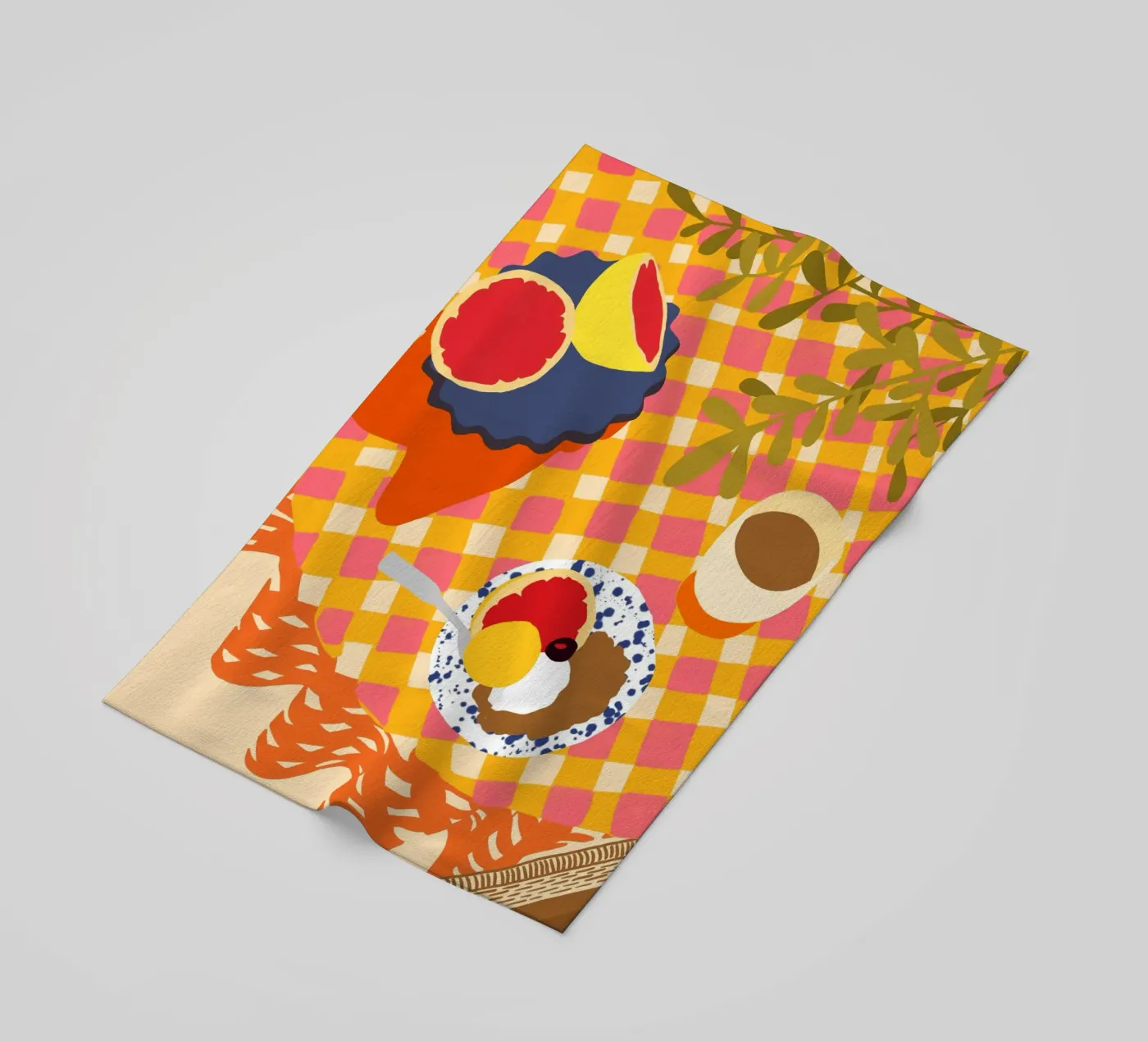 Fiori e Brunch telo mare da Kintsugi99