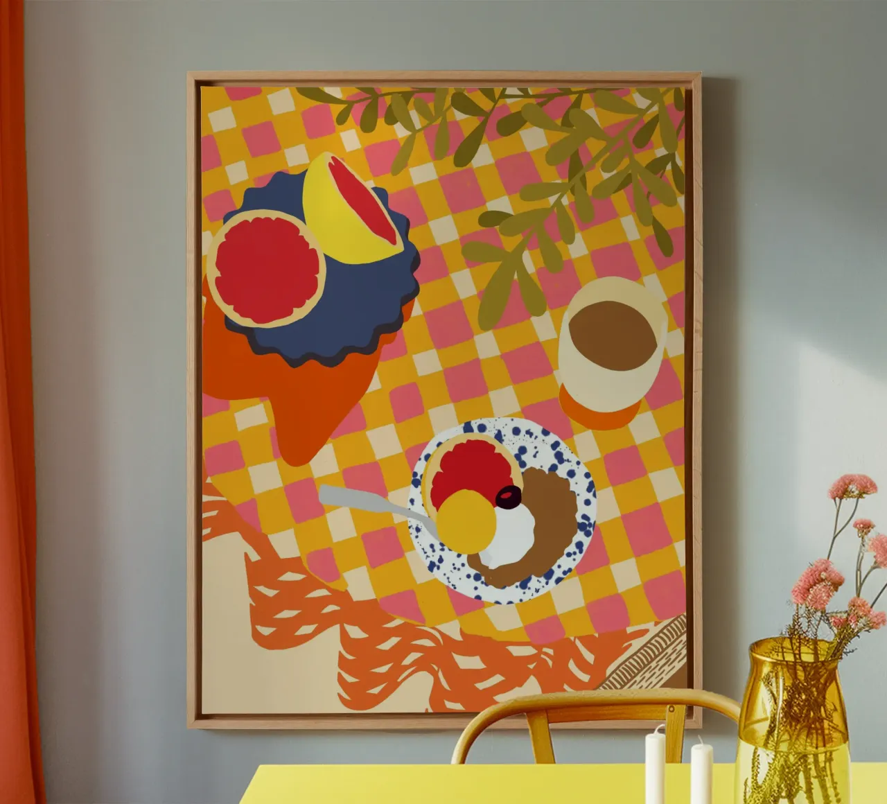 Bloei en Brunch canvas met Baklijst van Kintsugi99