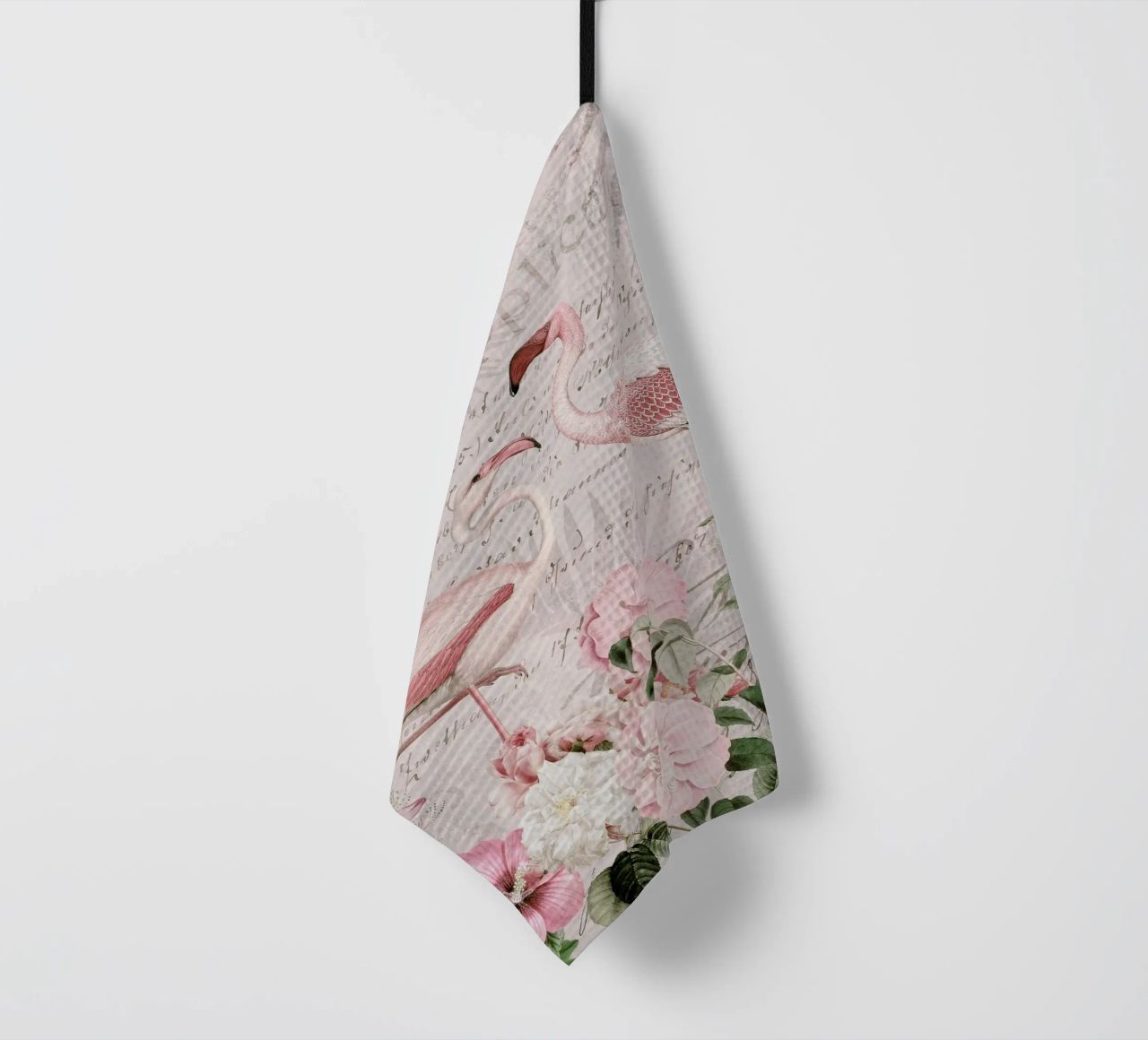 Le paradis des flamants roses torchon de Andrea Haase Vintage World