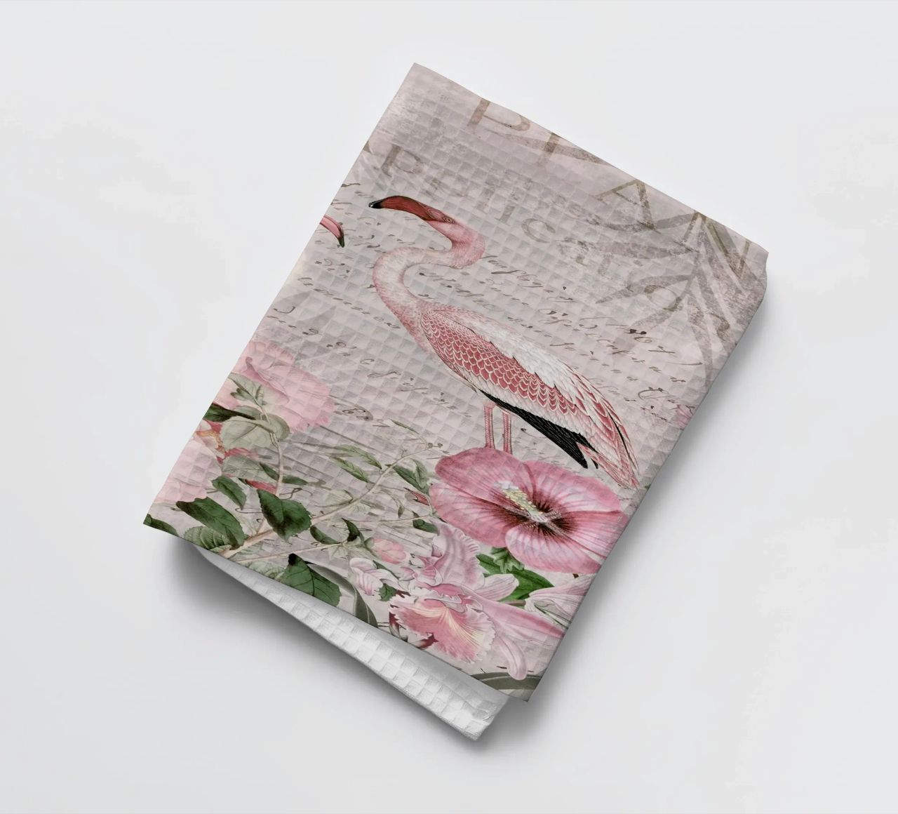 Le paradis des flamants roses torchon de Andrea Haase Vintage World