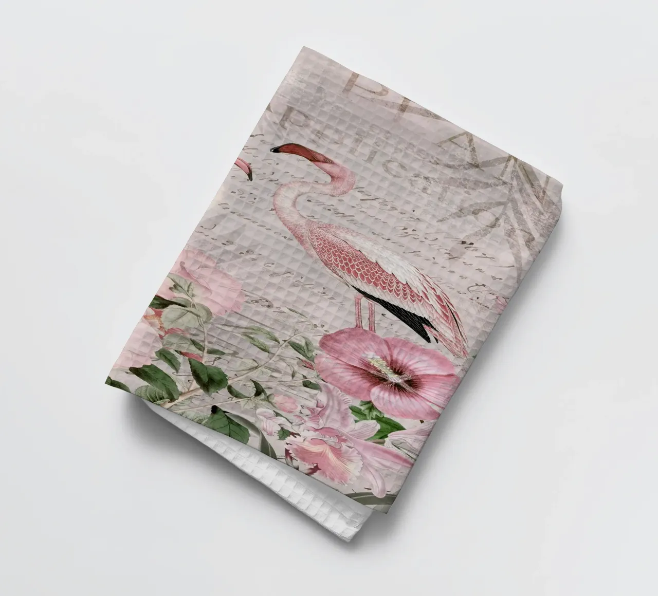 Vintage Flamingo Paradise tea towel by Andrea Haase Vintage World