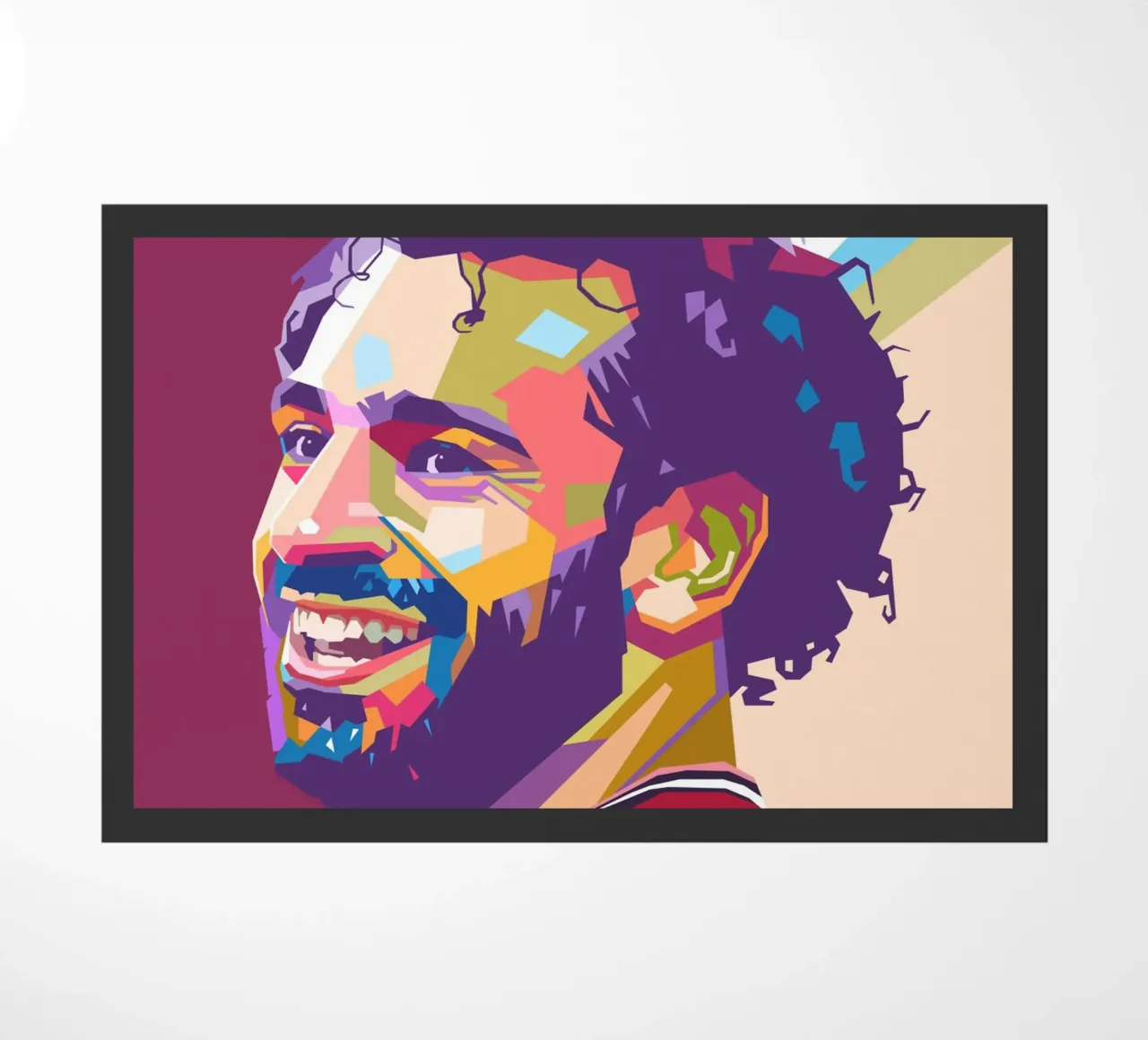 Mohamed Salah giocatore di calcio iconico zerbino da Hantamrata