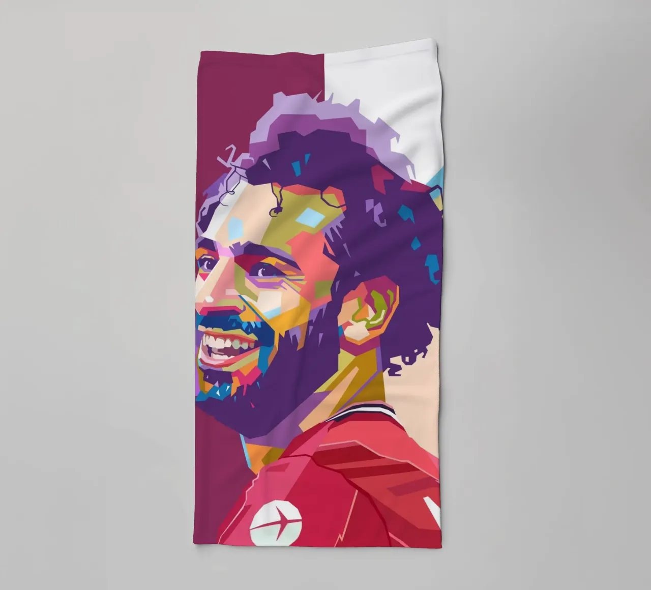 Mohamed Salah giocatore di calcio iconico asciugamano da bagno da Hantamrata