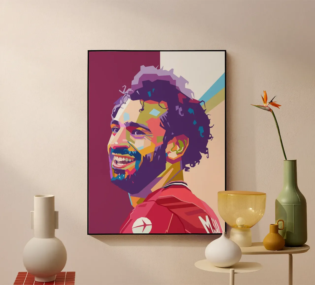 Mohamed Salah giocatore di calcio iconico plexiglass da Hantamrata