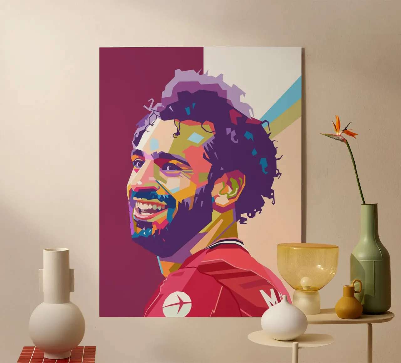Mohamed Salah giocatore di calcio iconico plexiglass da Hantamrata