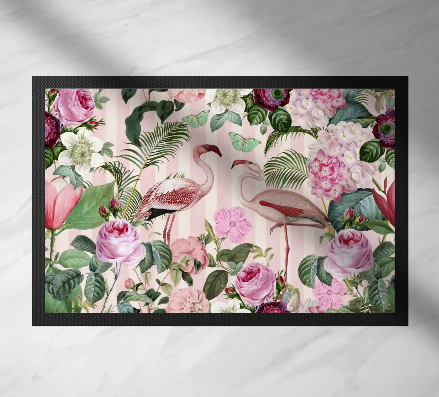 Flamingo Rendezvous doormat by Andrea Haase Vintage World