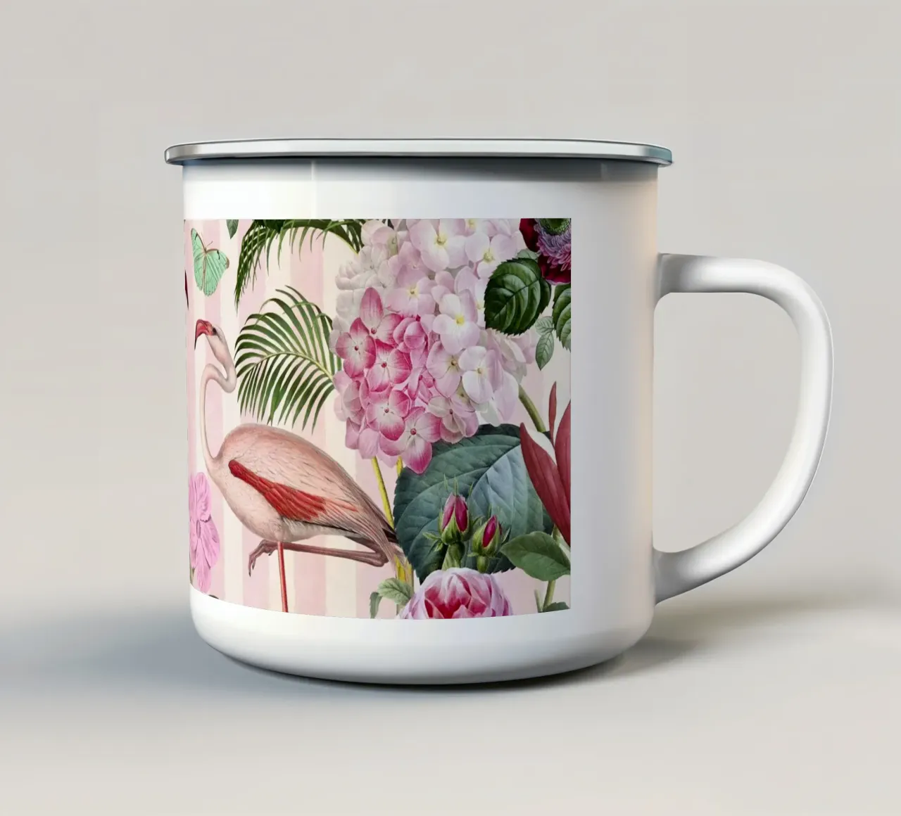 Flamingo afspraak emaille mok van Andrea Haase Vintage World