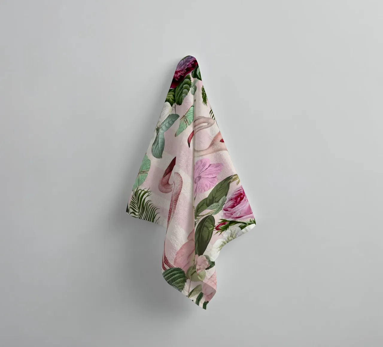 Flamingo Rendezvous towel by Andrea Haase Vintage World