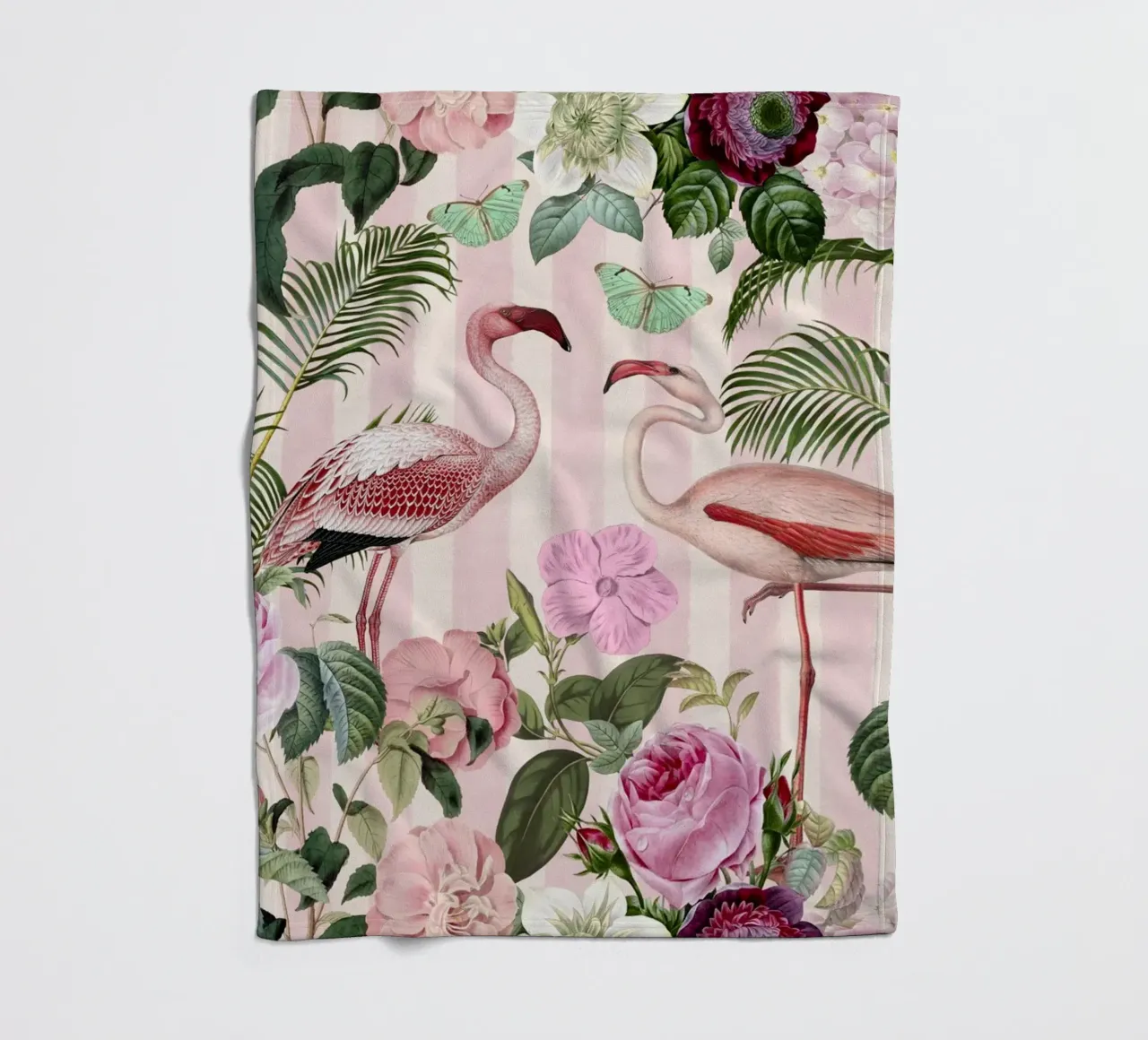 Appuntamento con i fenicotteri coperta in pile da Andrea Haase Vintage World