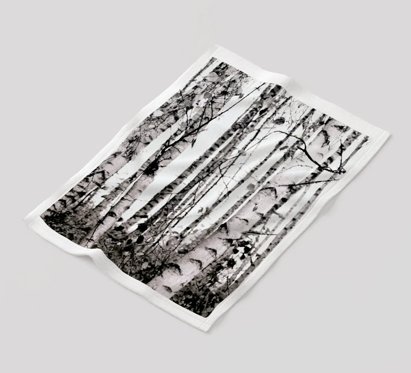 Winter Birches Fleecedecke von Monika Strigel