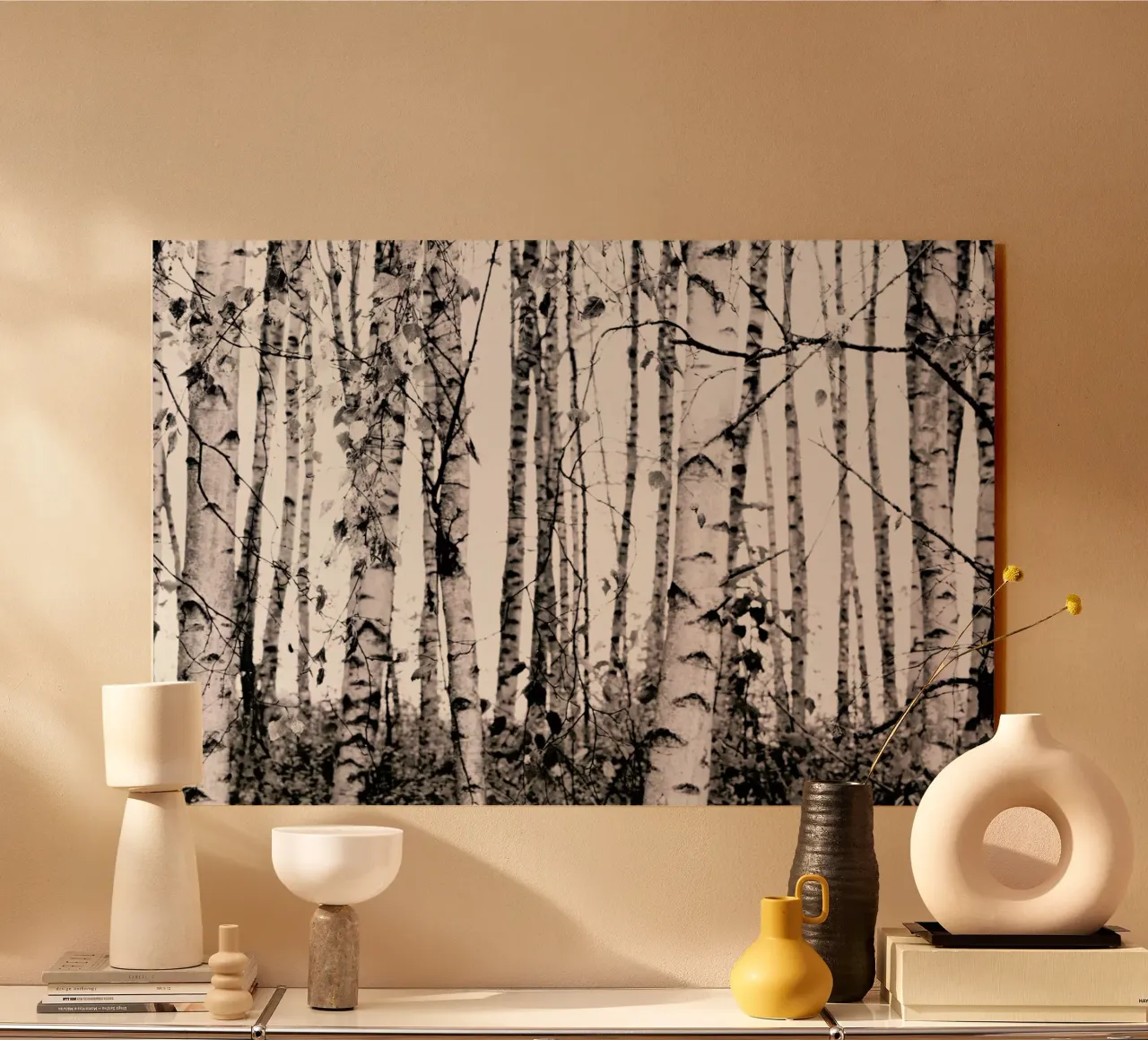 Winter Birches Acryl-Glas von Monika Strigel