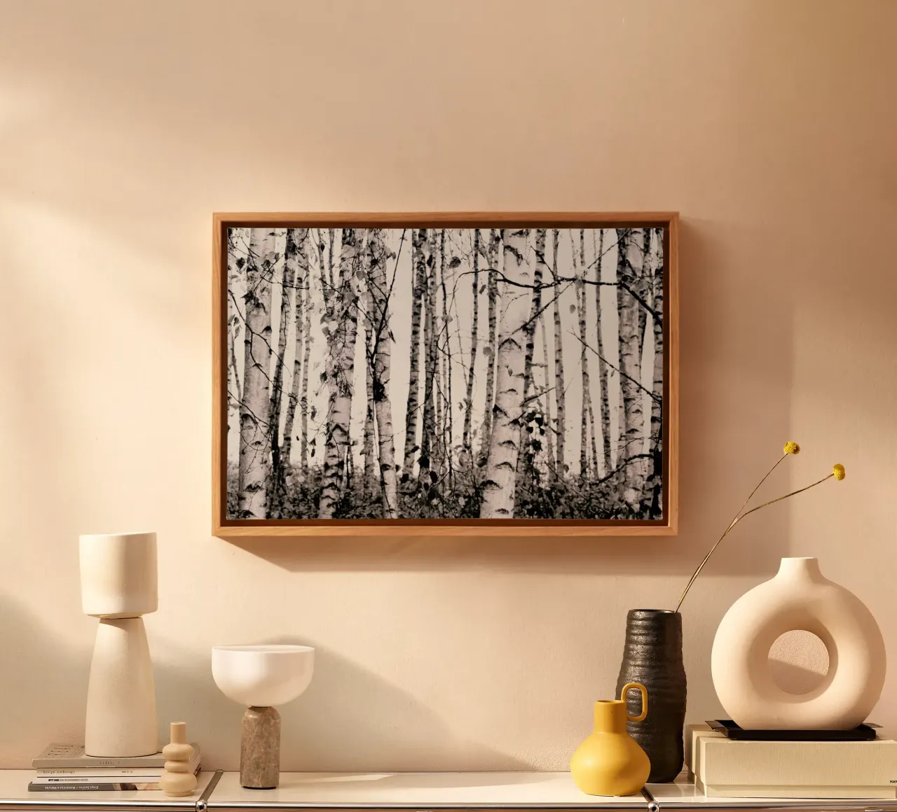 Winter Birches Leinwand von Monika Strigel