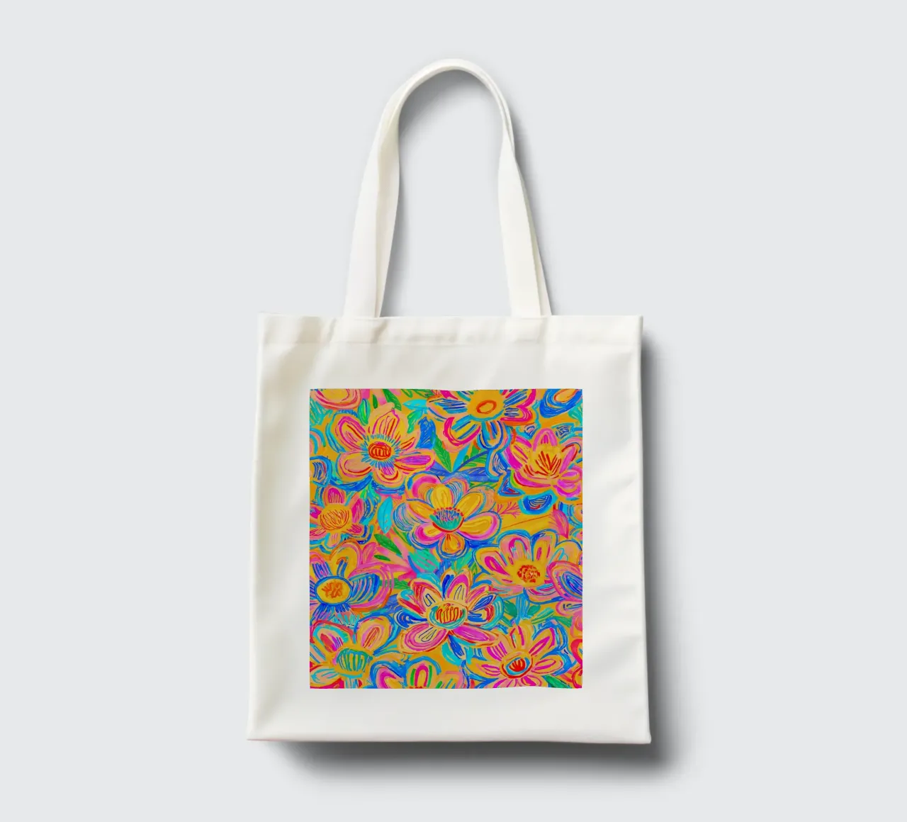 Groovy Bold Pop Art Doodle Summer Flower Vibes borsa in juta da Andrea Haase Modern Home