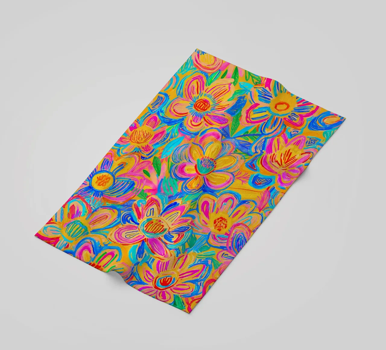 Groovy Bold Pop Art Doodle Summer Flower Vibes telo mare da Andrea Haase Modern Home