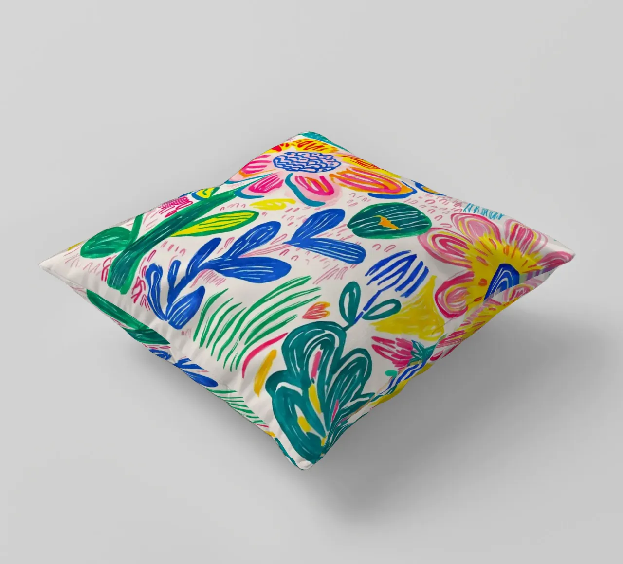 Groovy Doodle Pop Art Fiore Prato cuscino da Andrea Haase Modern Home