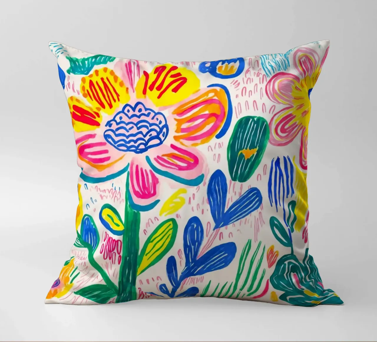 Groovy Doodle Pop Art Fiore Prato cuscino da Andrea Haase Modern Home