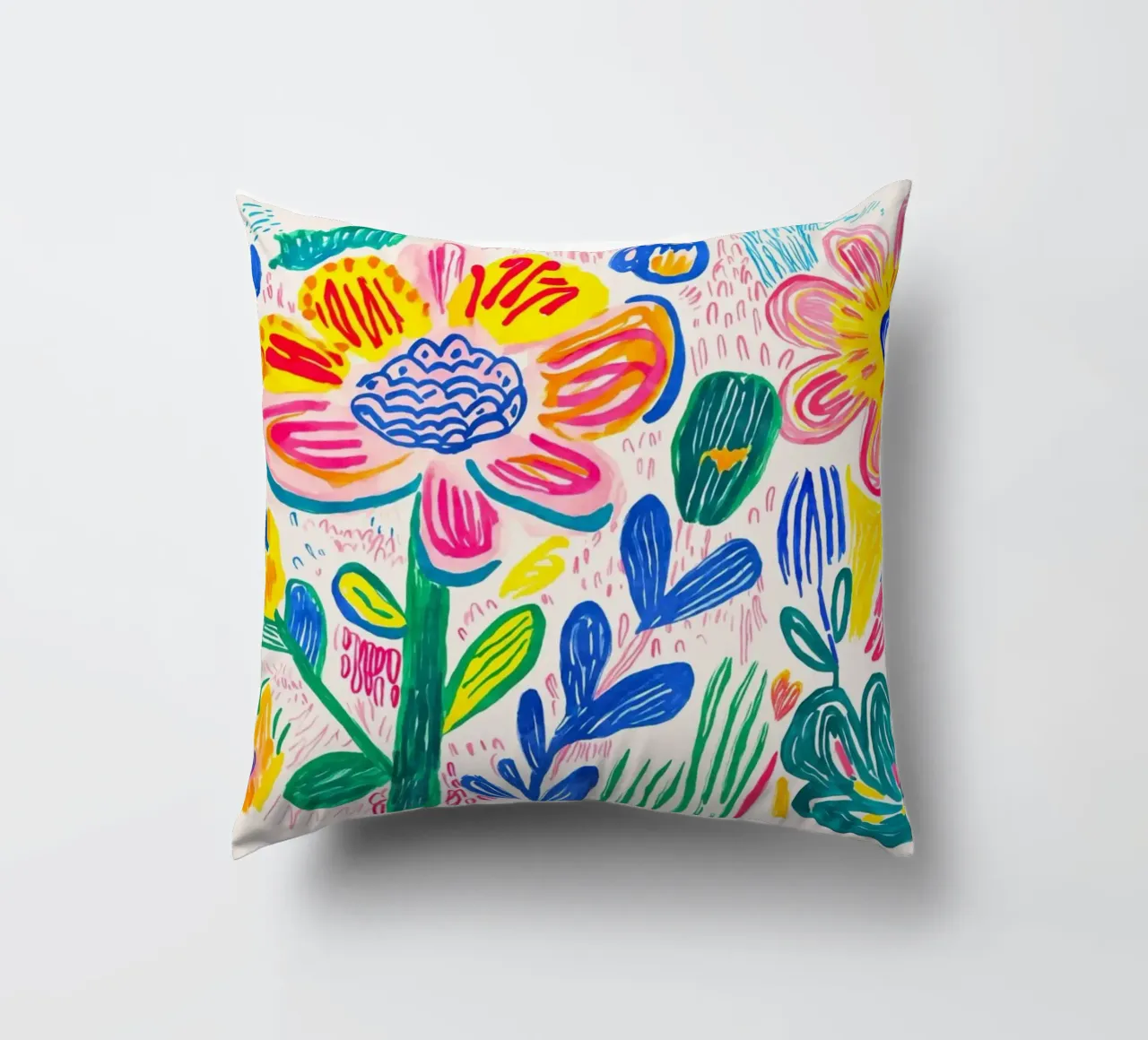 Groovy Doodle Pop Art Fiore Prato cuscino da Andrea Haase Modern Home