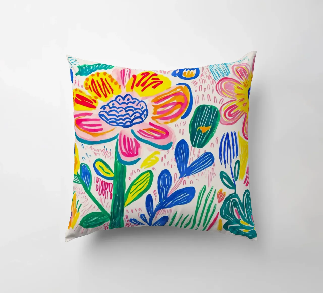 Groovy Doodle Pop Art Fiore Prato cuscino da Andrea Haase Modern Home