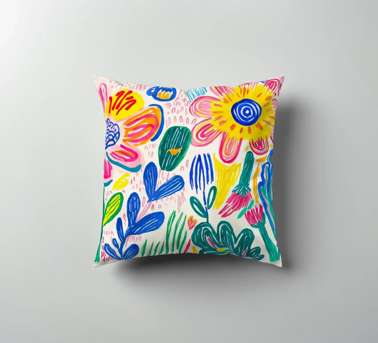 Groovy Doodle Pop Art Fiore Prato cuscino da Andrea Haase Modern Home