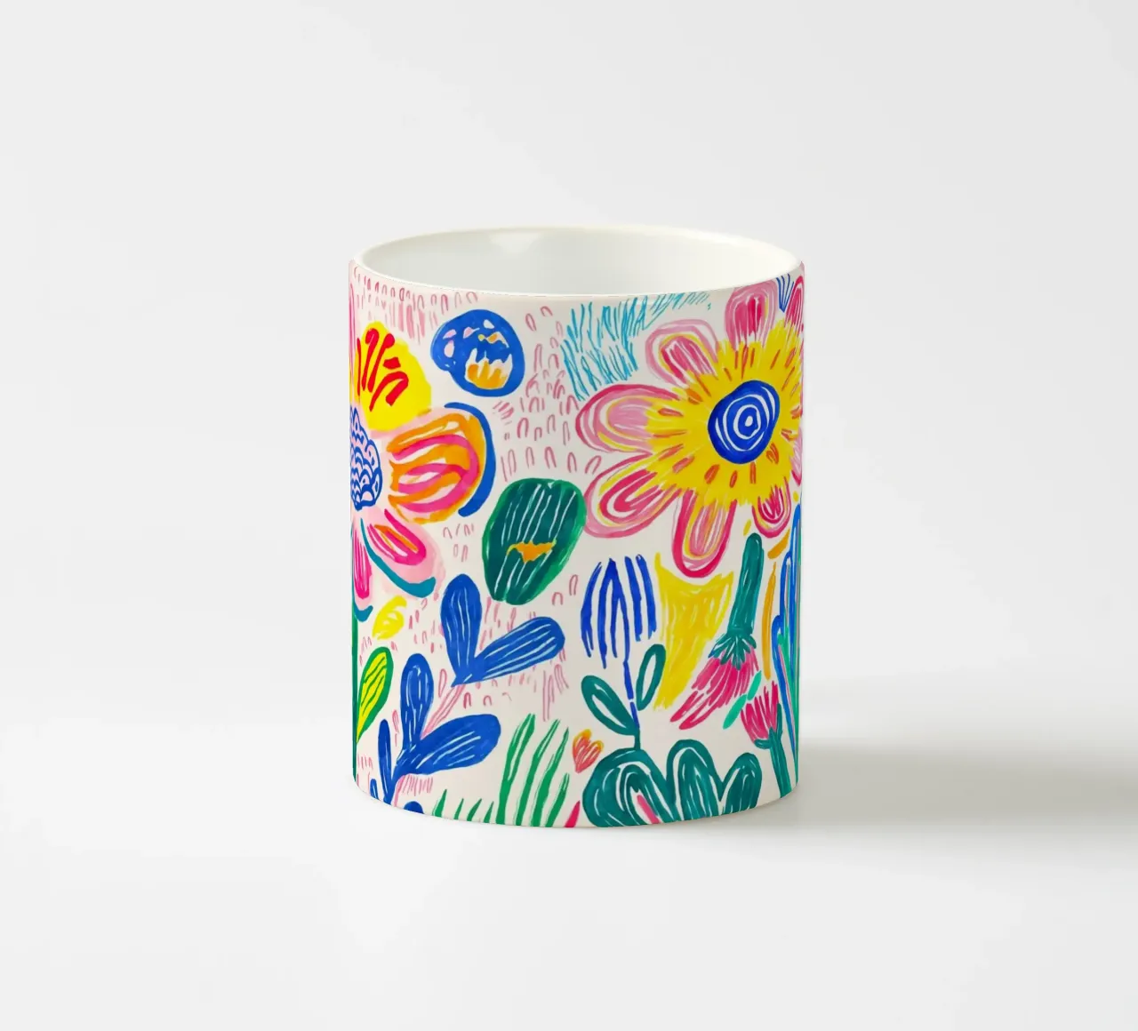 Groovy Doodle Pop Art Fiore Prato tazza in ceramica da Andrea Haase Modern Home
