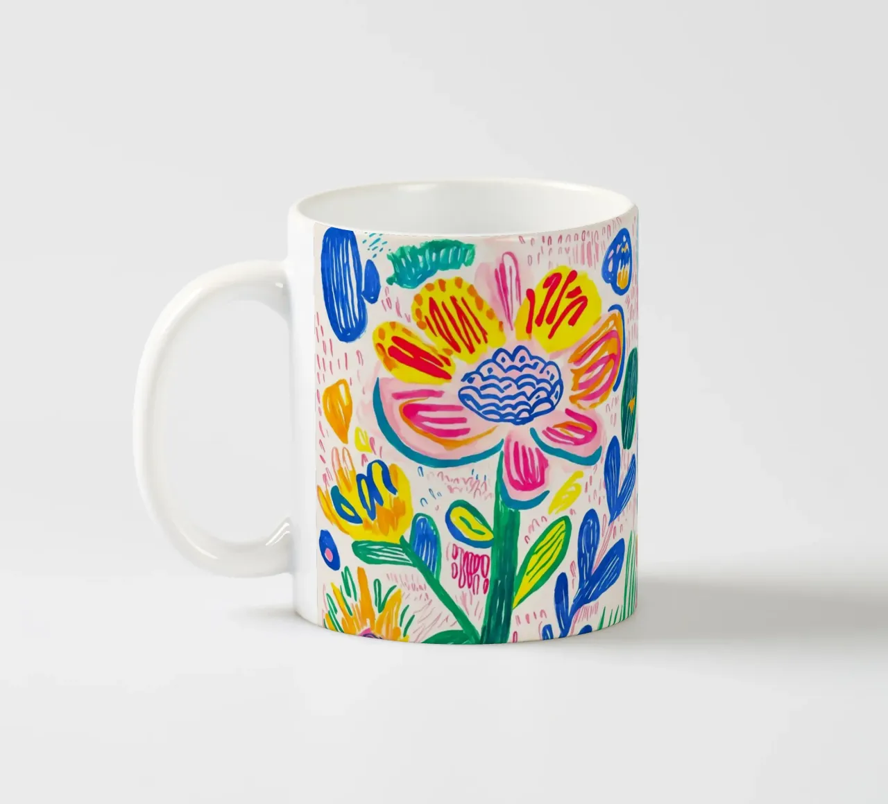 Groovy Doodle Pop Art Fiore Prato tazza in ceramica da Andrea Haase Modern Home