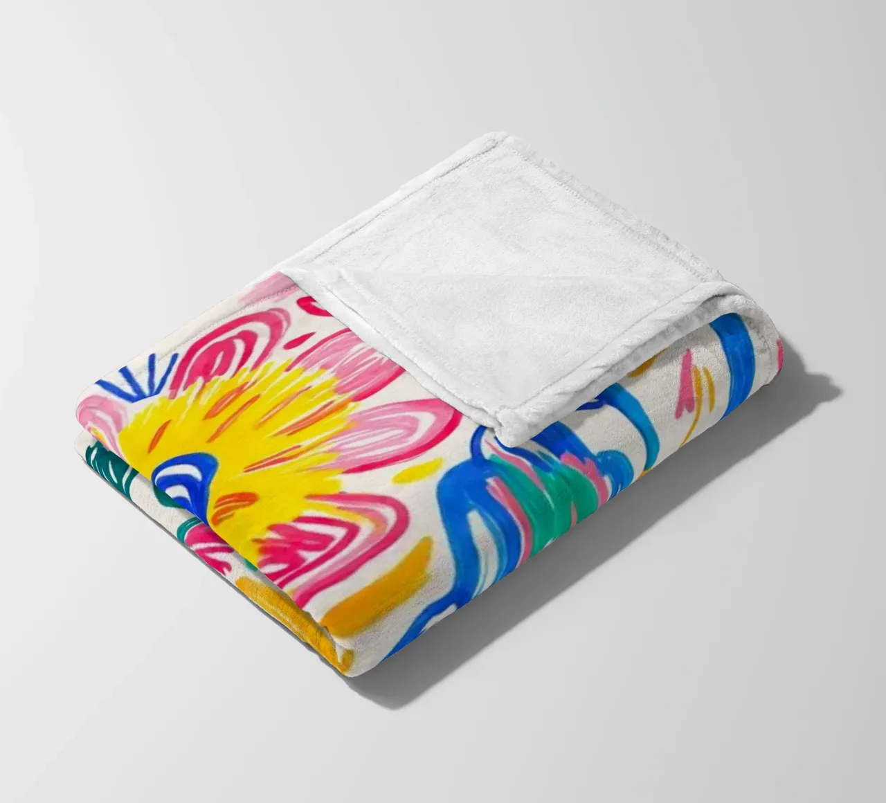 Groovy Doodle Pop Art Fiore Prato coperta in pile da Andrea Haase Modern Home