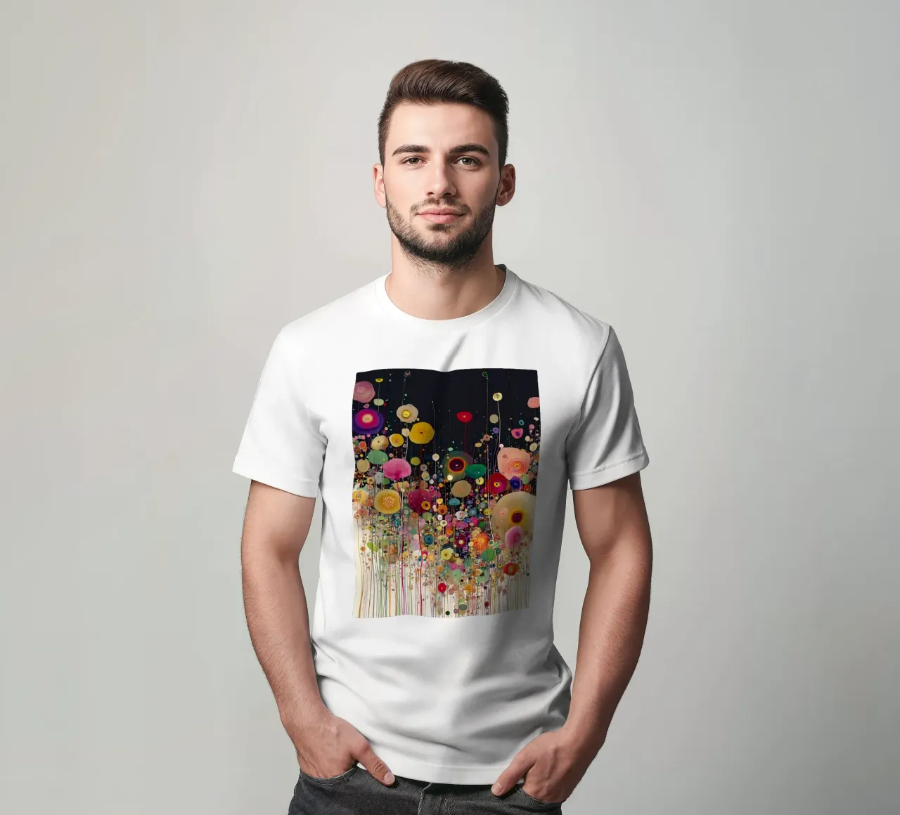 Flowers Abstract A, style Gustav Klimt t-shirt da Mateo
