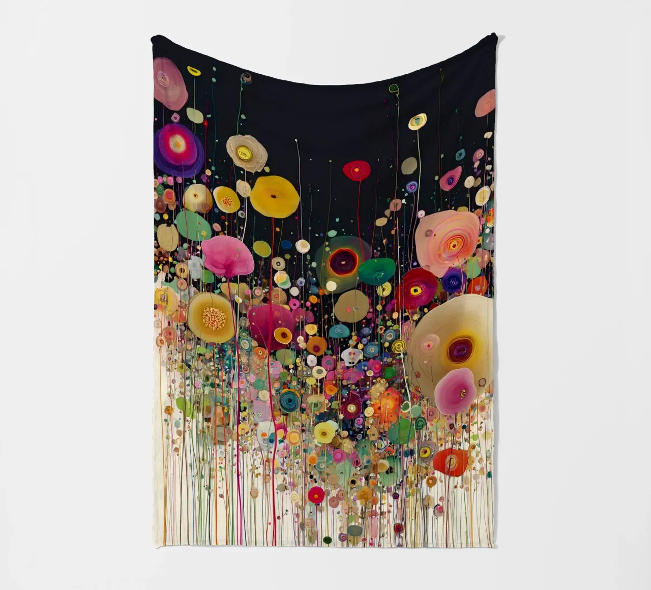 Flowers Abstract A, style Gustav Klimt coperta in pile da Mateo