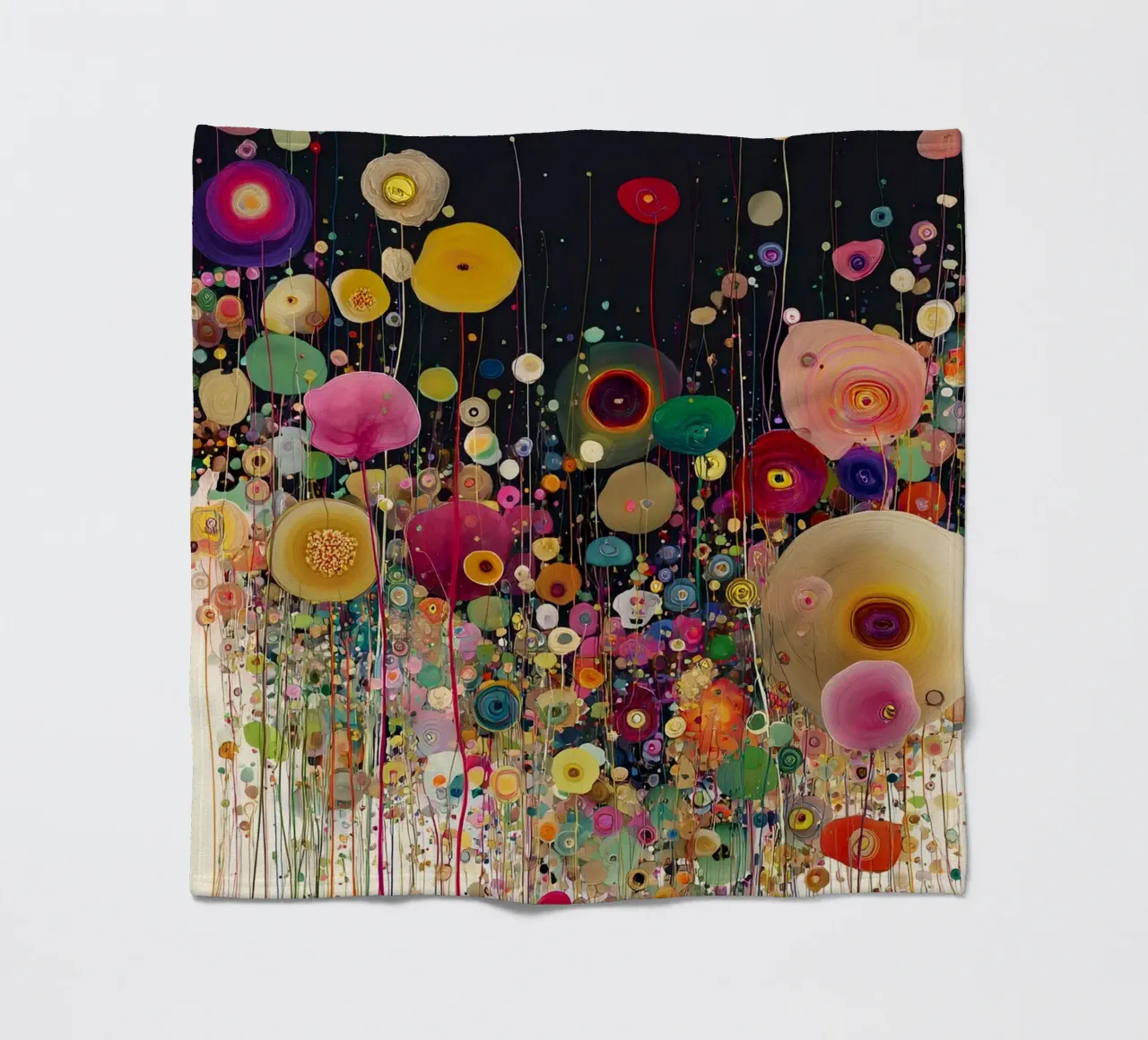 Flowers Abstract A, style Gustav Klimt coperta in pile da Mateo