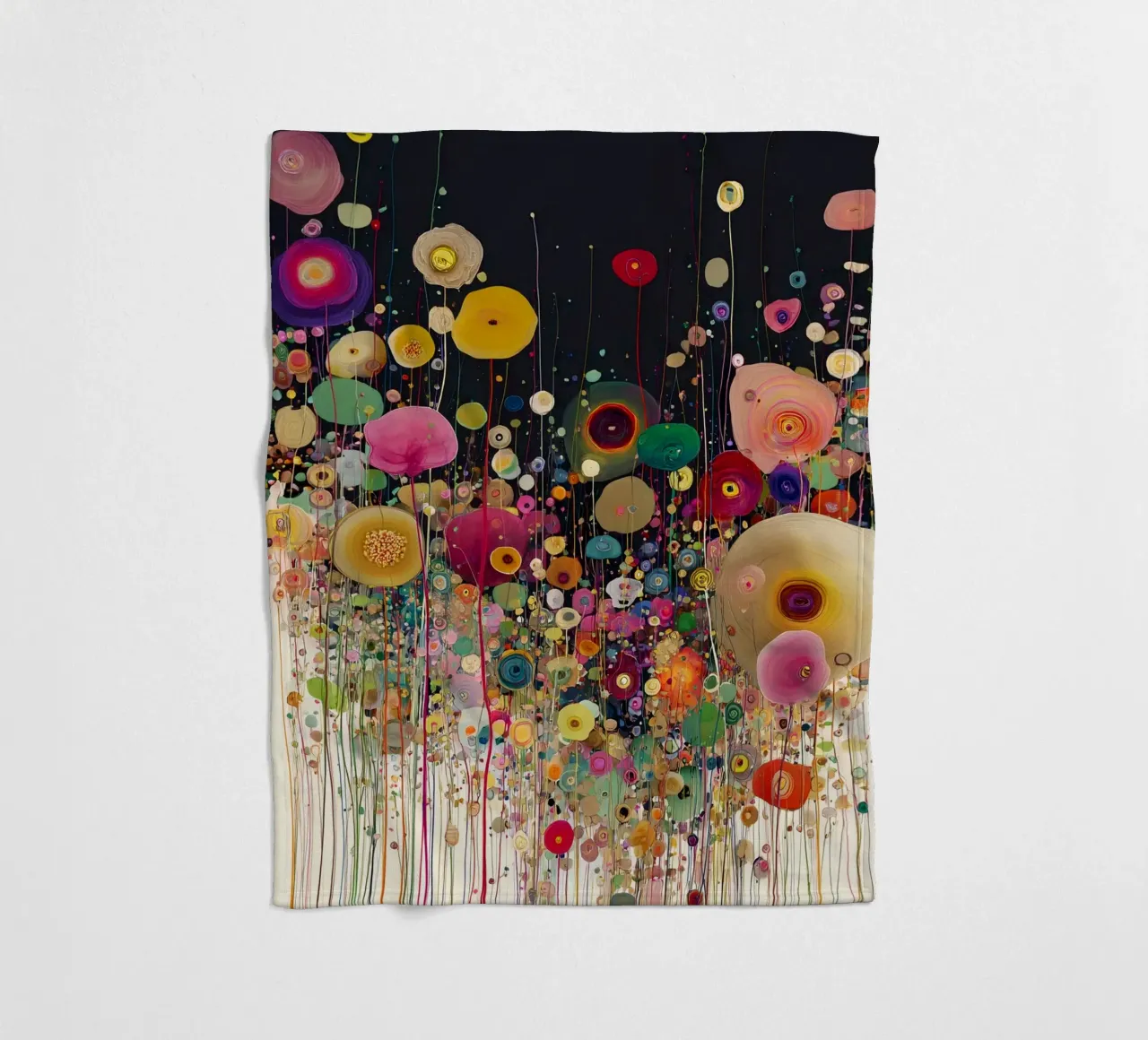 Flowers Abstract A, style Gustav Klimt coperta in pile da Mateo