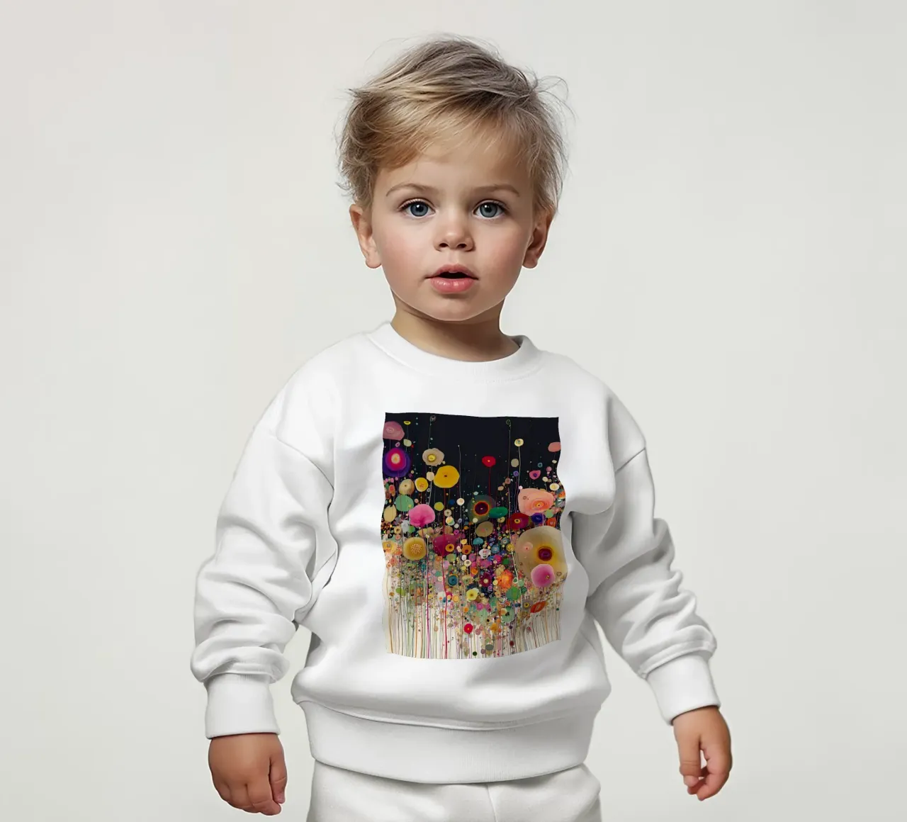 Flowers Abstract A, style Gustav Klimt felpa neonato da Mateo