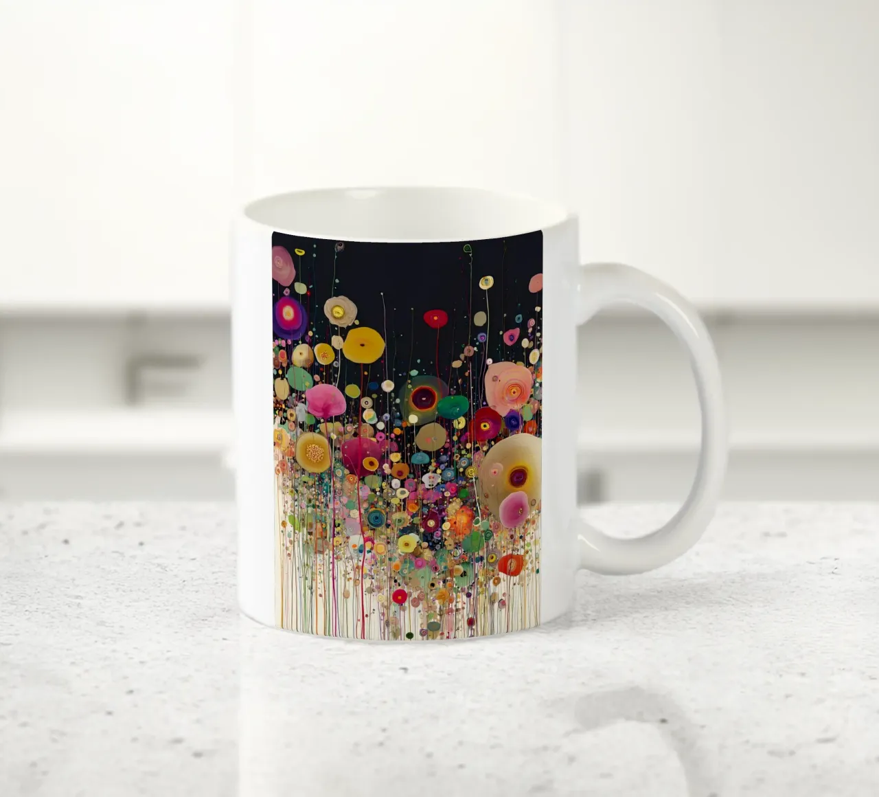 Flowers Abstract A, style Gustav Klimt tazza in ceramica da Mateo