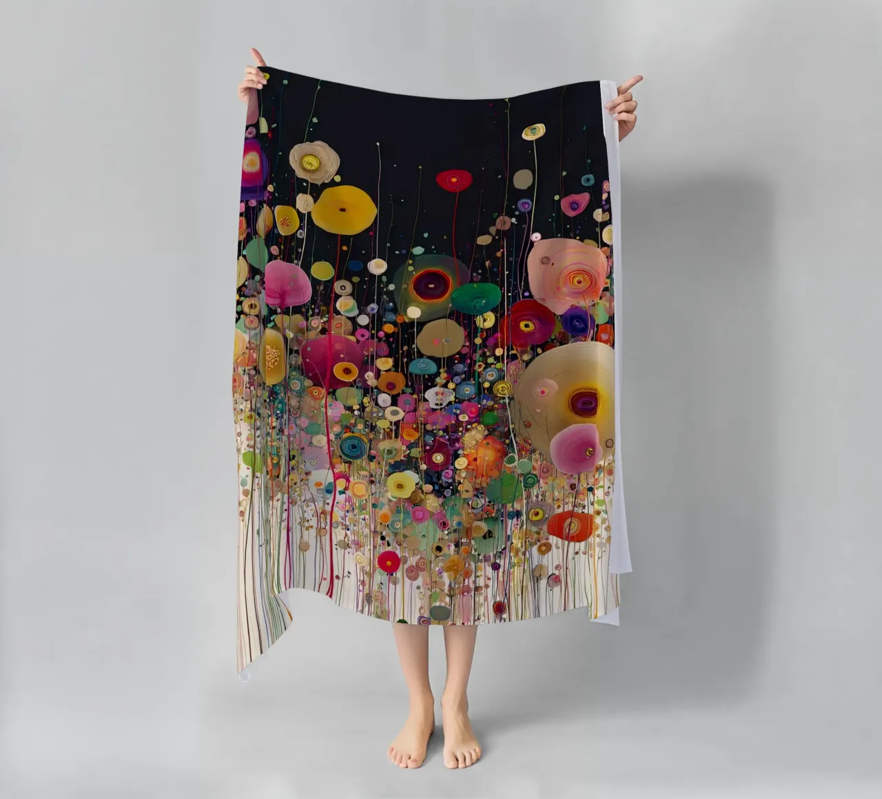 Flowers Abstract A, style Gustav Klimt telo mare da Mateo