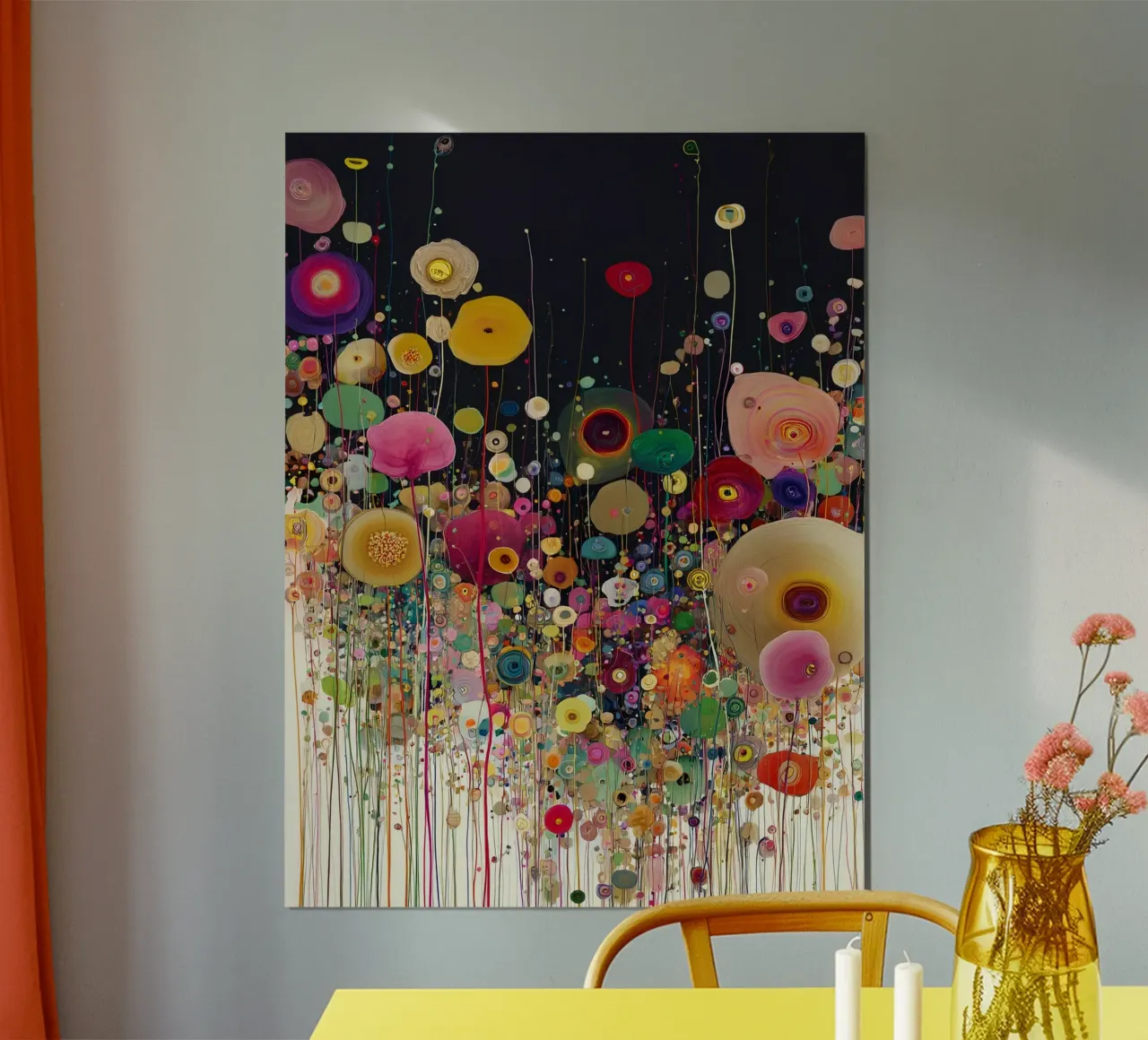 Flowers Abstract A, style Gustav Klimt Hahnemühle von Mateo