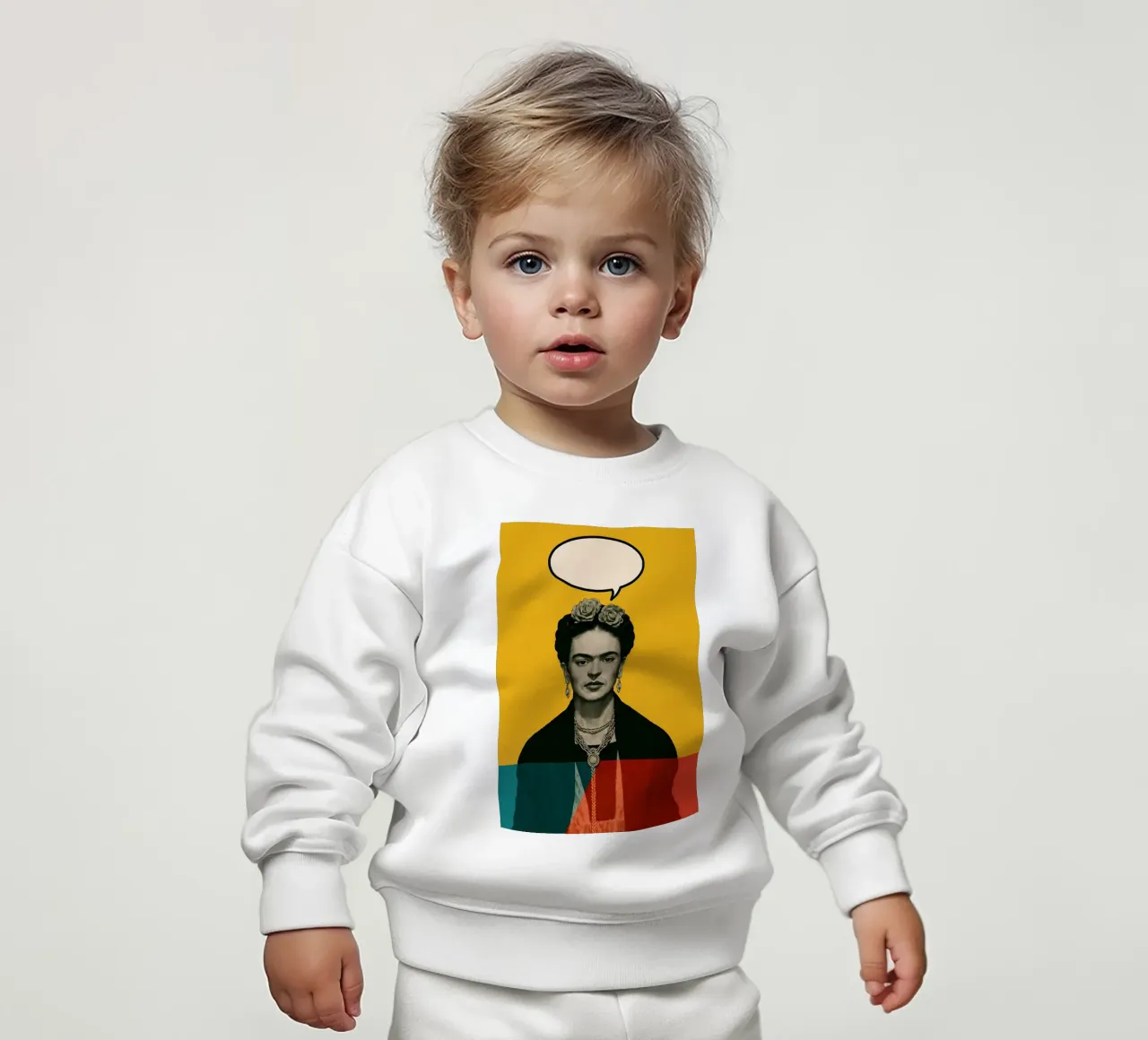 Frida Speaks CMYK felpa neonato da CNTRL