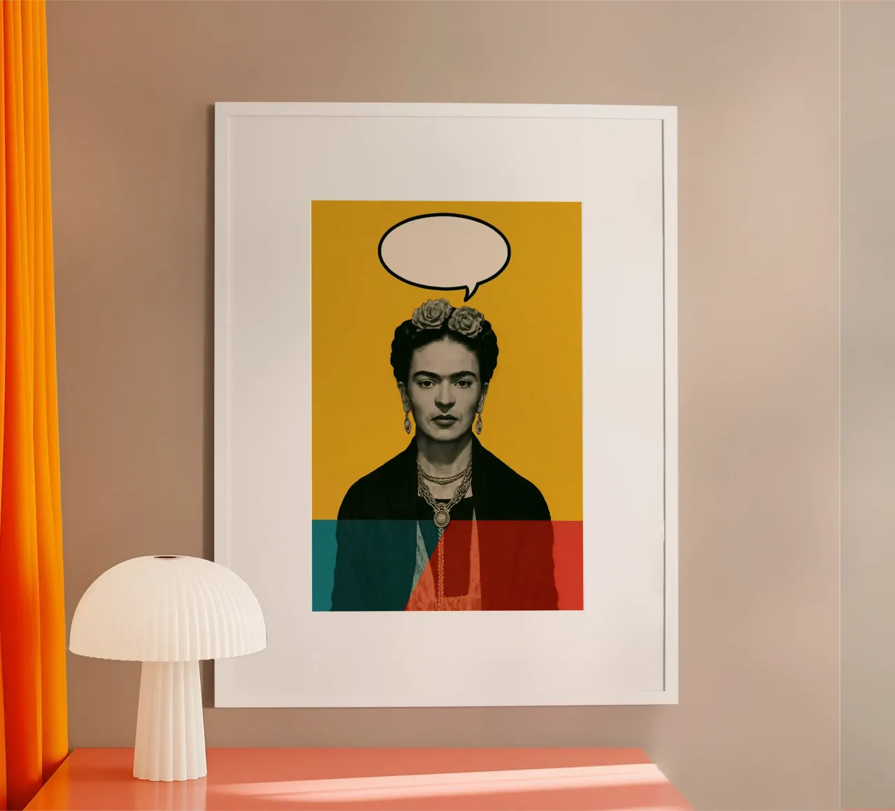Frida Speaks CMYK poster con telaio in plastica da CNTRL