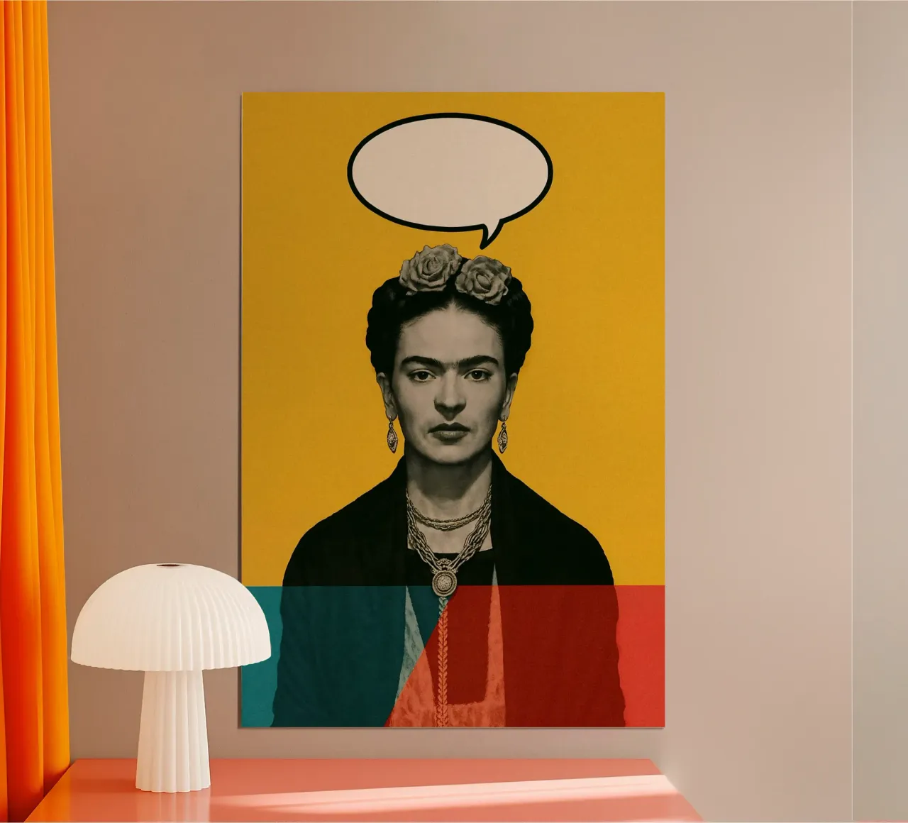 Frida Speaks CMYK poster con telaio in plastica da CNTRL