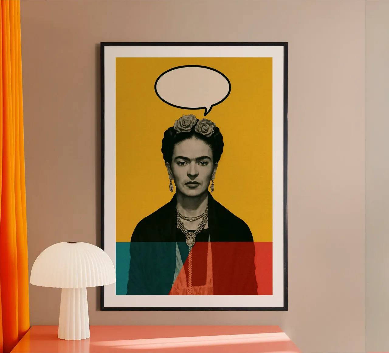 Frida Speaks CMYK poster con telaio in plastica da CNTRL